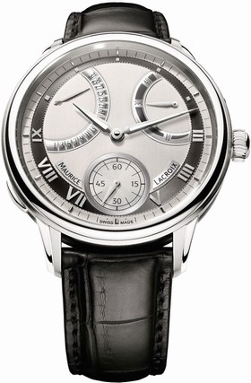 Maurice Lacroix Masterpiece Calendrier Retrograde Silver Dial Men's Watch MP7268-SS001-110