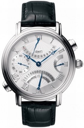 Maurice Lacroix Masterpiece Double Retrograde Silver Dial Men's Watch ML-MP7018-SS001-110