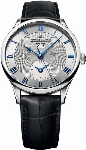 Maurice Lacroix Masterpiece Tradition Silver Dial Black Leather Men's Watch MP6707-SS001-110
