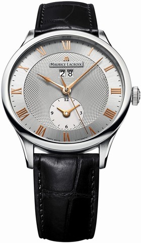 Maurice Lacroix Masterpiece Tradition Silver Dial Black Leather Men's Watch MP6707-SS001-111