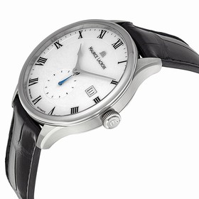 Maurice Lacroix Masterpiece White Dial Black Leather Men's Watch MP6907-SS001-112