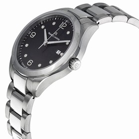 Maurice Lacroix Miros Date Diamond Black Dial Stainless Steel Ladies Watch MI1014-SS002-350