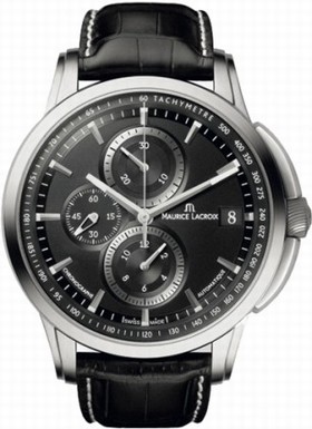 Maurice Lacroix Pontos Chrono Valgranges Black Dial Men's Watch PT6128-SS001-330