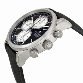 Maurice Lacroix Pontos Chronograph Black Dial Leather Men's Watch PT6288-SS001330