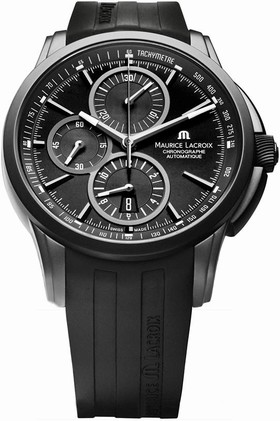 Maurice Lacroix Pontos Chronograph Black Dial Men's Watch PT6188-SS001-331