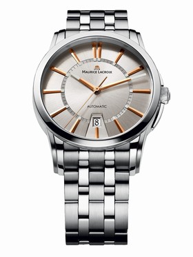 Maurice Lacroix Pontos Date Silver Dial Automatic Men's Stainless Steel Watch PT6148-SS002-131