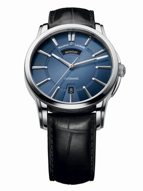 Maurice Lacroix Pontos Day & Date Blue Dial Automatic Men's Watch PT6158-SS001-43E
