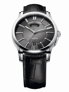 Maurice Lacroix Pontos Day & Date Grey Dial Automatic Men's Watch PT6158-SS001-23E