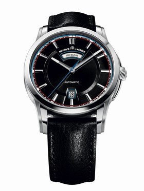 Maurice Lacroix Pontos Day/Date Retro Black Dial Men's Watch PT6158-SS001331