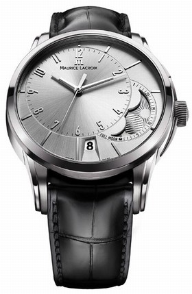 Maurice Lacroix Pontos Decentrique Silver Dial Moonphase Men's Watch PT6318-SS001-130