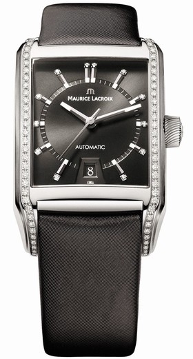 Maurice Lacroix Pontos Rectangulaire Black Dial Men's Watch PT6247-SD501-350