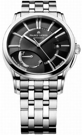 Maurice Lacroix Pontos Reserve De Marche Black Dial Stainless Steel Men's Watch PT6168-SS002-331