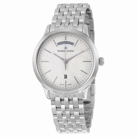 Maurice Lacroix Silver Dial Stainless Steel Men's Watch LC1007-SS002-130