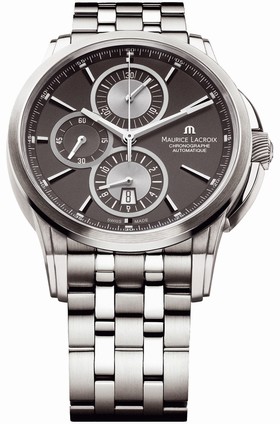 Maurice Pontos Chronograph Gray Dial Men's Watch PT6188-SS002-830