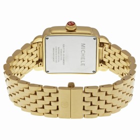Michele Art of Deco Black Dial Gold-plated Ladies Watch MWW06T000119