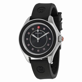 Michele Cape Black Dial Black Silicone Ladies Watch MWW27A000006