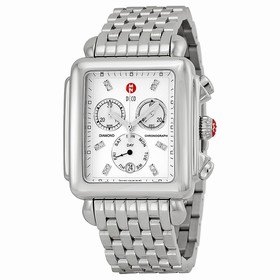 Michele Chronograph White Dial Stainless Steel Ladies Watch MWW06A000012