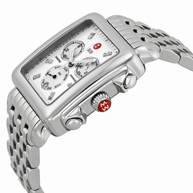 Michele Chronograph White Dial Stainless Steel Ladies Watch MWW06A000012