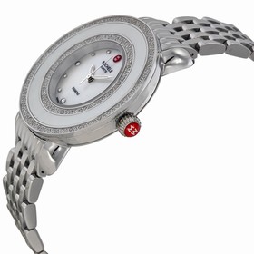 Michele Cloette Diamond Mother of Pearl Dial Stainless Steel Ladies Watch MWW20E000001