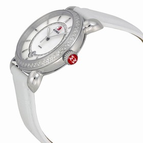 Michele CSX Elegance Mother off Pearl White Leather Ladies Watch MWW03T000039