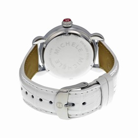 Michele CSX Elegance Mother off Pearl White Leather Ladies Watch MWW03T000039
