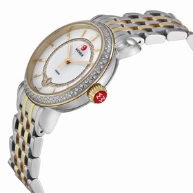 Michele CSX Elegance White Mother of Pearl Dial Two-tone Ladies MWW03T000042