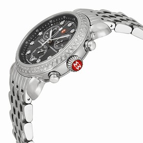 Michele CSX Signature Black Mother of Pearl Stainless Steel Ladies Watch MWW03M000192