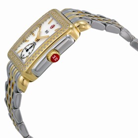 Michele Deco 16 White Mother of Pearl Dial Yellow Gold-tone Watch MWW06V000023