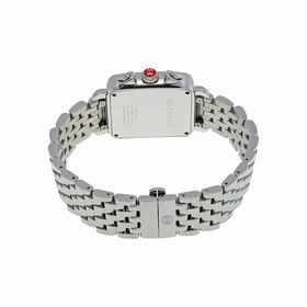 Michele Deco Chronograph Blue Mother of Pearl with .05 ct. Diamond Dial Stainless Steel Bracelet Ladies Watch MWW06P000172