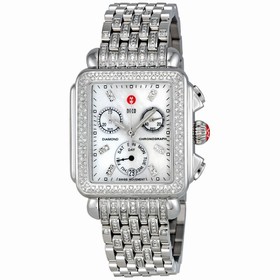 Michele Deco Day Chronograph Stainless Steel with Diamonds Ladies Watch MWW06P000116