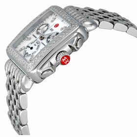 Michele Deco Day Chronograph Stainless Steel with Diamonds Ladies Watch MWW06P000116