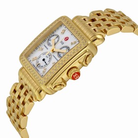 Michele Deco Day Gold-tone Diamond Dial Watch MWW06P000100