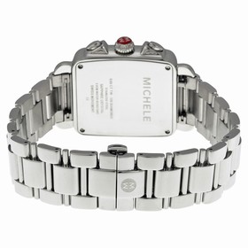 Michele Deco Diamond Chronograph Blue Mother of Pearl Stainless Steel Ladies Watch MWW06P000230