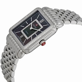 Michele Deco II Black Mother of Pearl Dial Stainless Steel Ladies Watch MWW06X000011
