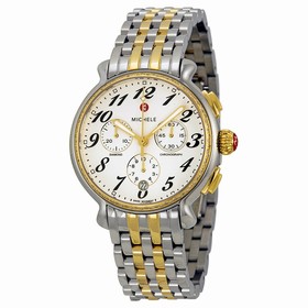 Michele Fluette Silver White Dial Two-tone Ladies Watch MWW24A000007