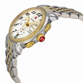 Michele Fluette Silver White Dial Two-tone Ladies Watch MWW24A000007