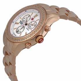 Michele Jetway Diamond Rose Gold-plated Chronograph Ladies Watch MWW17A000012