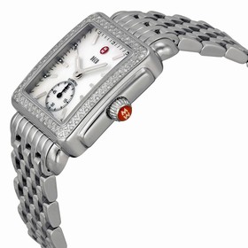 Michele Ladies Deco-16 Mother of Pearl Dial Steel Watch MWW06V000001