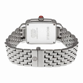 Michele Ladies Deco-16 Mother of Pearl Diamond Dial Watch MWW06V000002