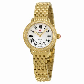 Michele Serein 12 Mother of Pearl Gold Tone Steel Ladies Watch MWW21E000013