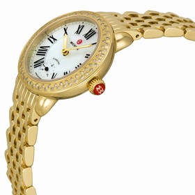 Michele Serein 12 Mother of Pearl Gold Tone Steel Ladies Watch MWW21E000013