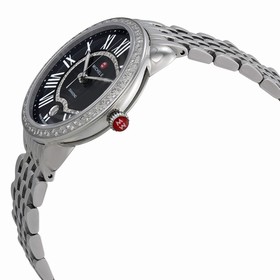 Michele Serein 16 Black Dial Stainless Steel Ladies Watch MWW21B000024