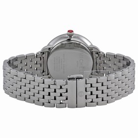 Michele Serein 16 Black Diamond Dial Stainless Steel Ladies Watch MWW21B000026