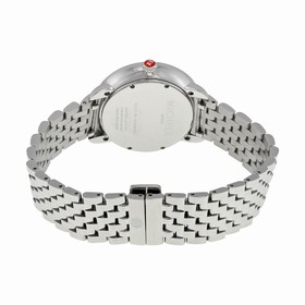 Michele Serein 16 Grey Mother of Pearl Diamond Dial Stainless Steel Ladies Watch MWW21B000040