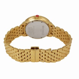 Michele Serein Black Pearl Dial Gold-plated Diamond Ladies Watch MWW21B000051