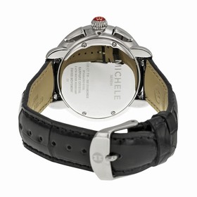 Michele Serein Chronograph Silver Dial Brown Leather Ladies Watch MWW21A000003