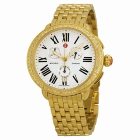 Michele Serein Diamond Chronograph Gold-Tone Steel Ladies Watch MWW21A000011