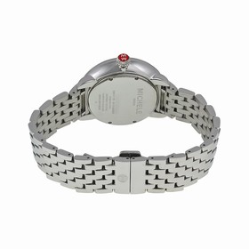 Michele Serein Matte Silver White Moon and Star Dial Diamond Stainless Steel Bracelet Ladies Watch MWW21D000001