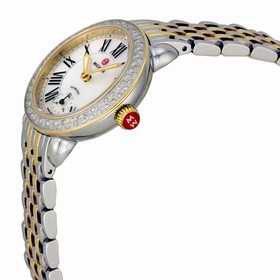 Michele Serein Mother of Pearl Dial Stainless Steel and Yellow Gold-plated Ladies Watch MWW21E000007