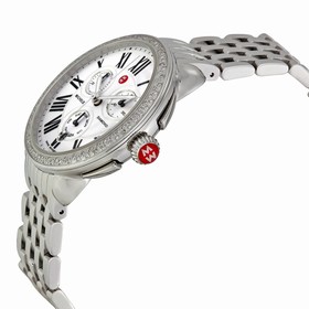 Michele Serein Silver Dial Chronograph Stainless Steel Ladies Watch MWW21A000001